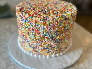 Sprinkles in all colors cake