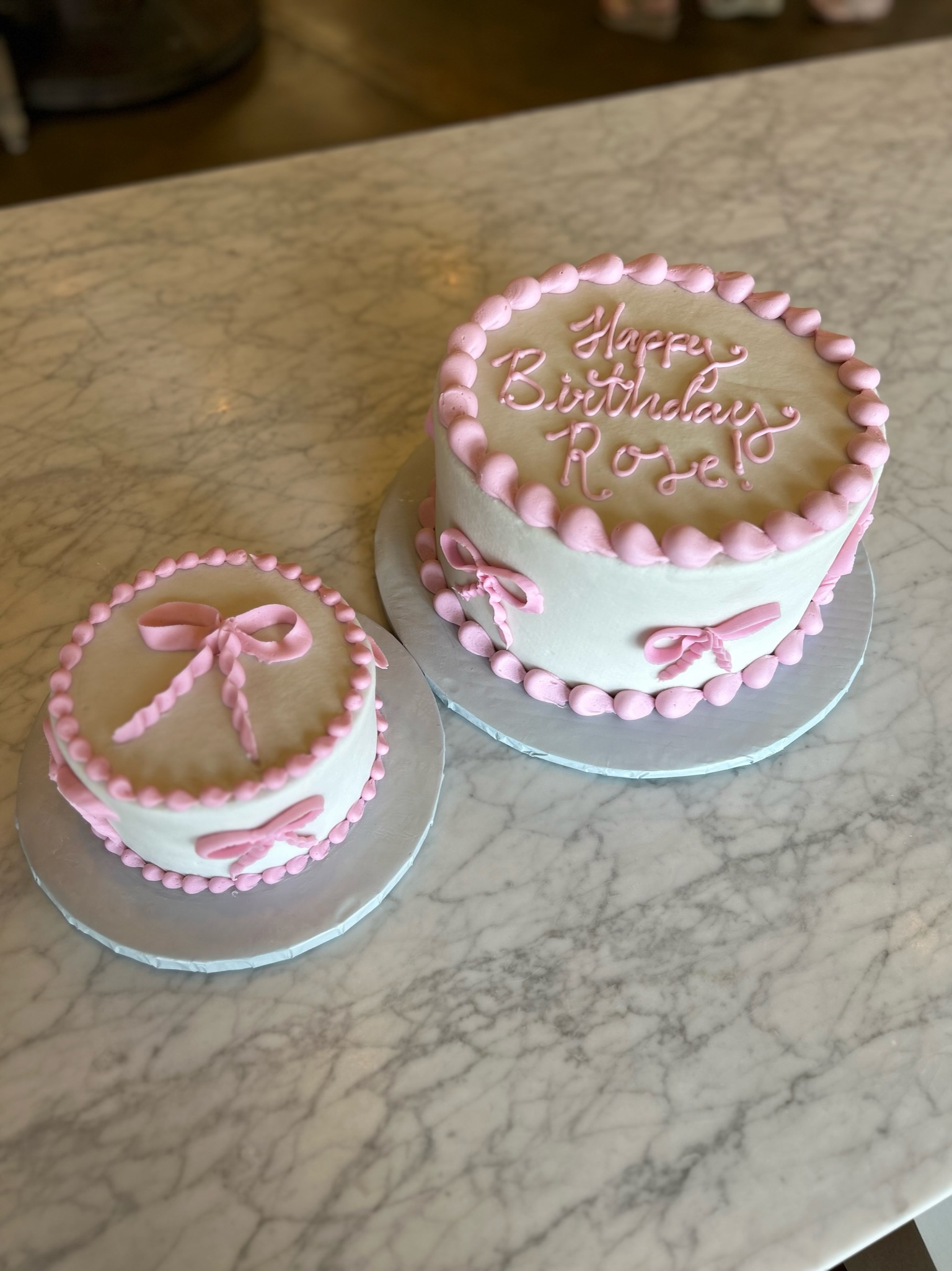 pink ribbon smash cake