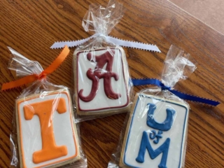 Sugarcookiescollege Sugar cookies with college themes ut alabama university of memphis