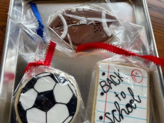 Sportscookies sugar cookies in shape of sports balls football soccer ball