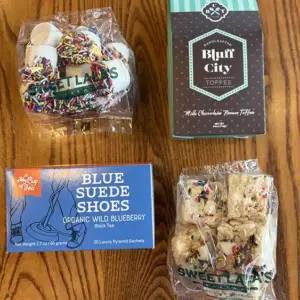 Display of 4 items included in Memphis 901 Mission Gift Box: