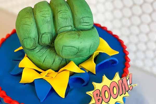 Memphis Birthday Cake of Incredible Hulk by Sweet LaLa's Bakery, Memphis TN