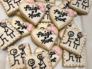 wedding-cookies-square-heart-shaped